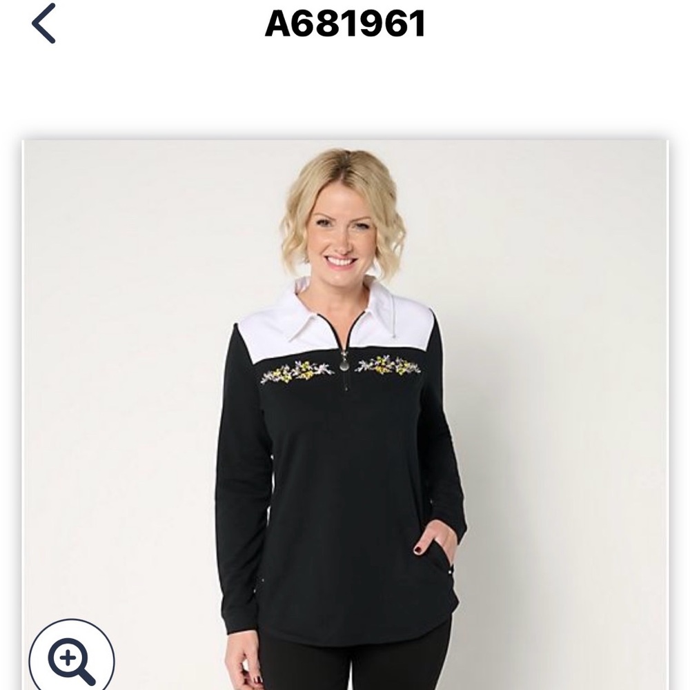 Sport Savvy colorblocked 3/4 zip pullover to XL